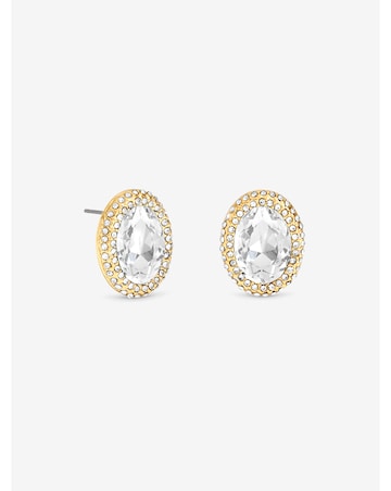 Mood Gold Plated Crystal Stud Earrings