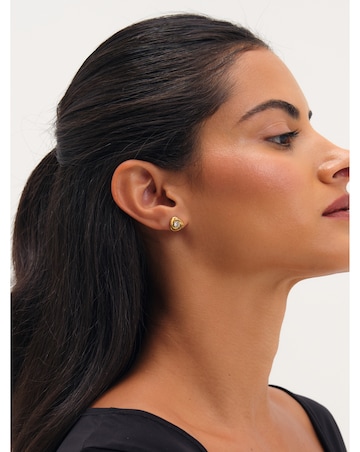 Jon Richard Gold Plated And Crystal Waterproof Knot Stud Earrings