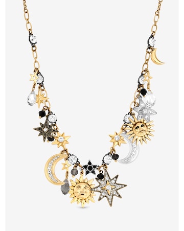 Mood Two Tone Celestial Charm Necklace