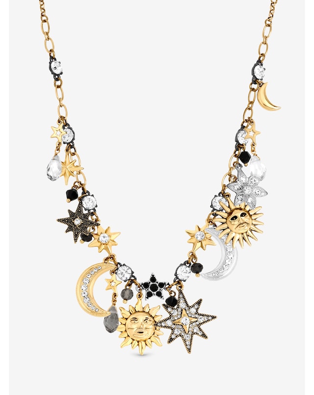 Mood Two Tone Celestial Charm Necklace