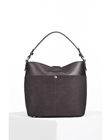 Luella Grey Indra Chocolate Bucket Crossbody