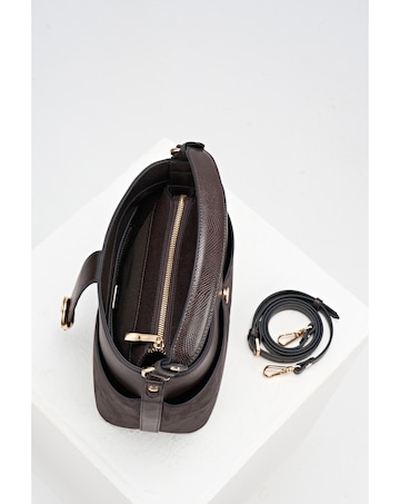 Luella Grey Indra Chocolate Bucket Crossbody