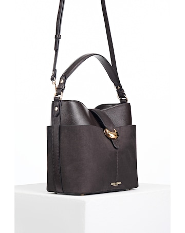 Luella Grey Indra Chocolate Bucket Crossbody