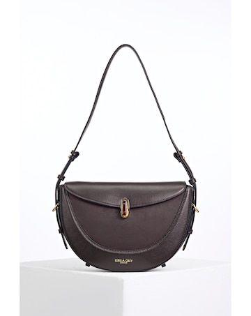 Luella Grey Angelina Chocolate Multiway Shoulder Saddle Bag