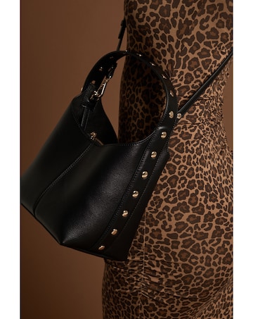 Luella Grey Roxanne Black Grab Handle Bag