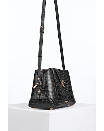 Luella Grey Mills Black Croc Crossbody
