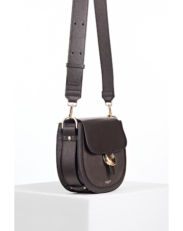 Luella Grey Venetia Chocolate Saddle Crossbody