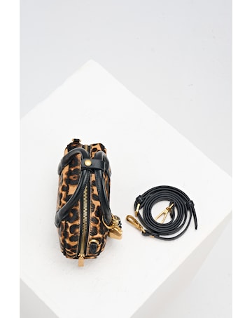 Luella Grey Ruthanna Leopard Cowhide Mini Bowler