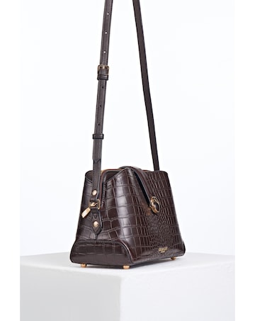 Luella Grey Mills Chocolate Croc Crossbody