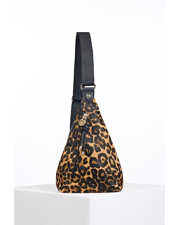 Luella Grey Darla Leopard Cowhide Sling Crossbody