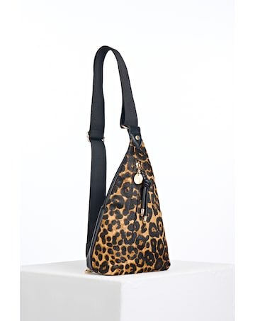 Luella Grey Darla Leopard Cowhide Sling Crossbody