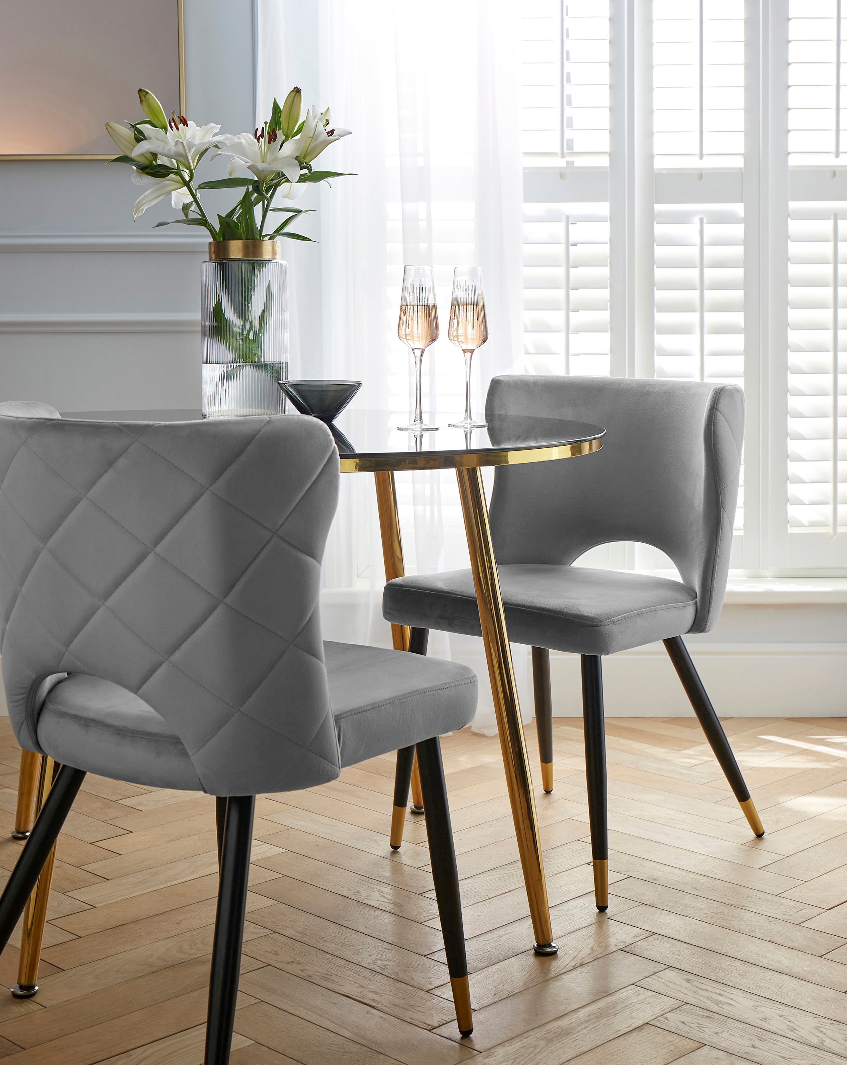 Joanna Hope Etienne Dining Chairs - Grey