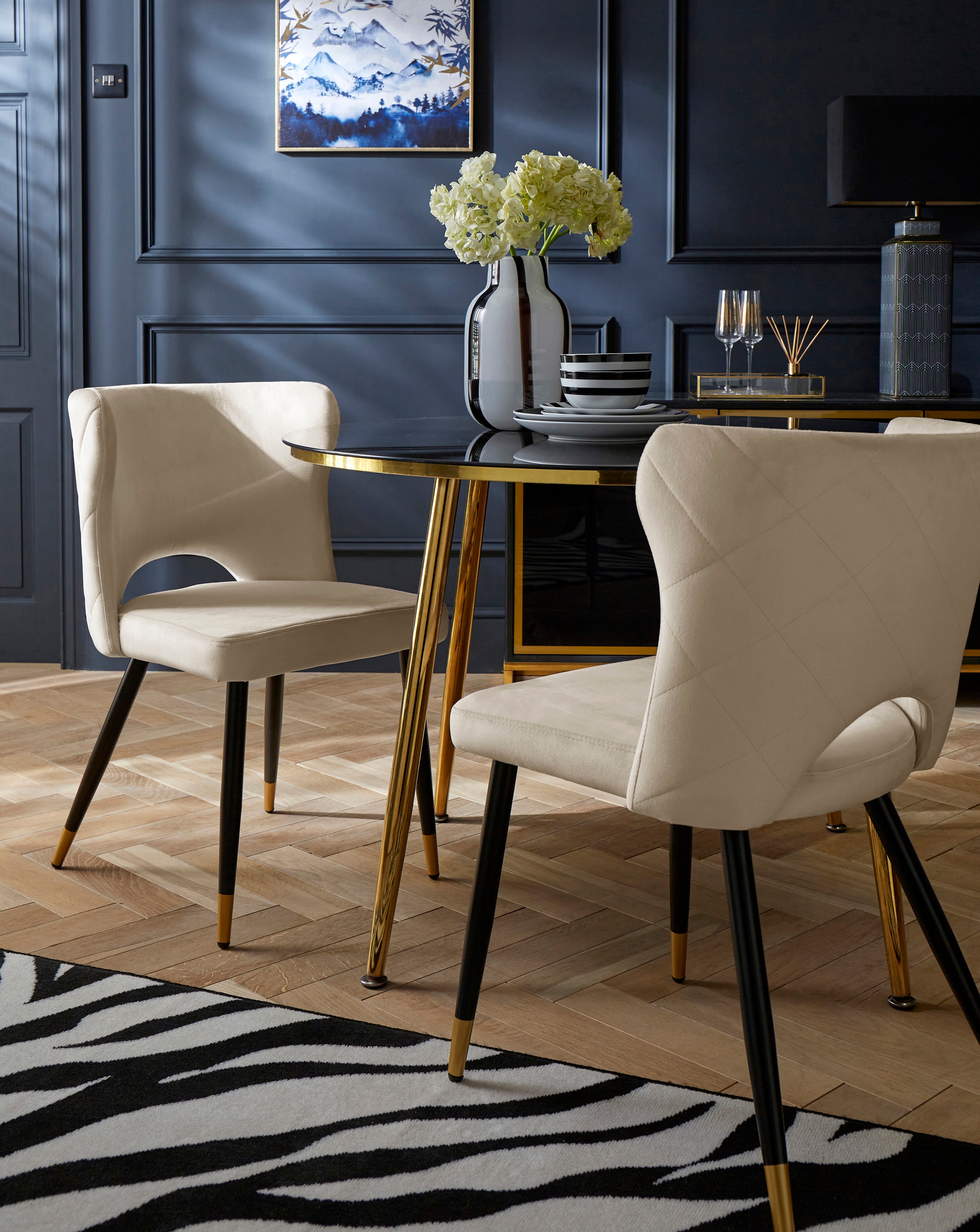 Joanna Hope Etienne Dining Chairs - Oyster