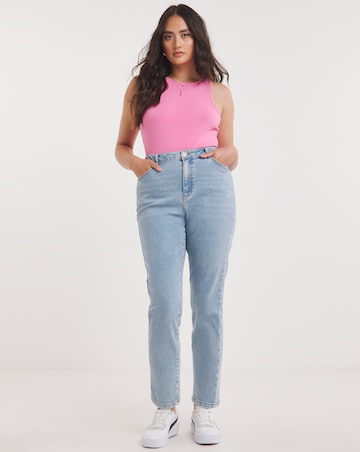 Bromide Blue Slim Mom Jean