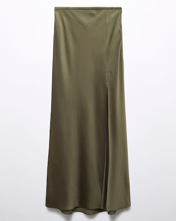 Mango Split Satin Maxi Skirt