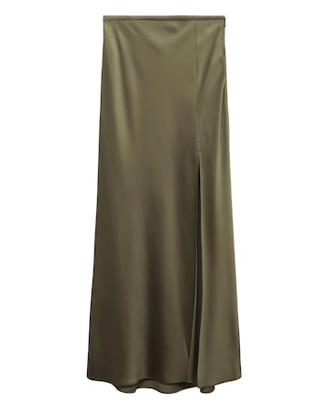Mango Split Satin Maxi Skirt