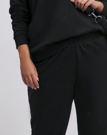 Black Diamante Joggers
