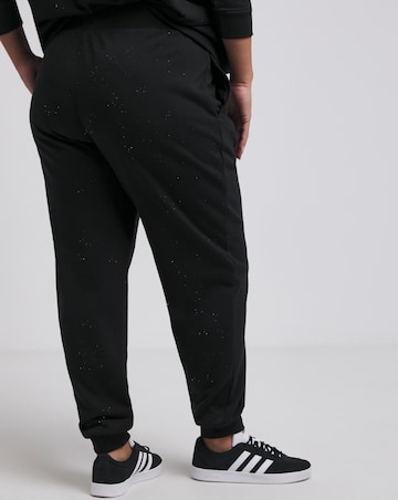 Black Diamante Joggers