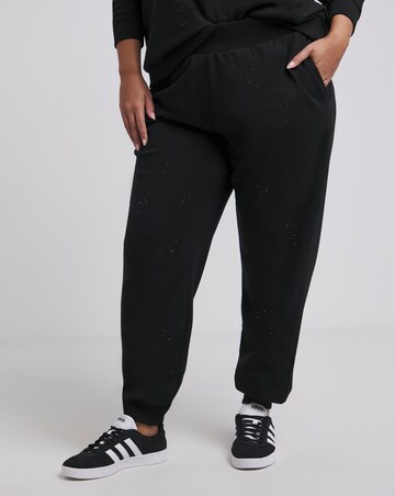 Black Diamante Joggers