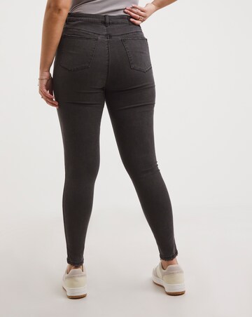 Simply Be Washed Black High Waist Chloe Skinny Jeans