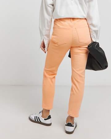 Pale Orange Lara Slim Mom Jeans