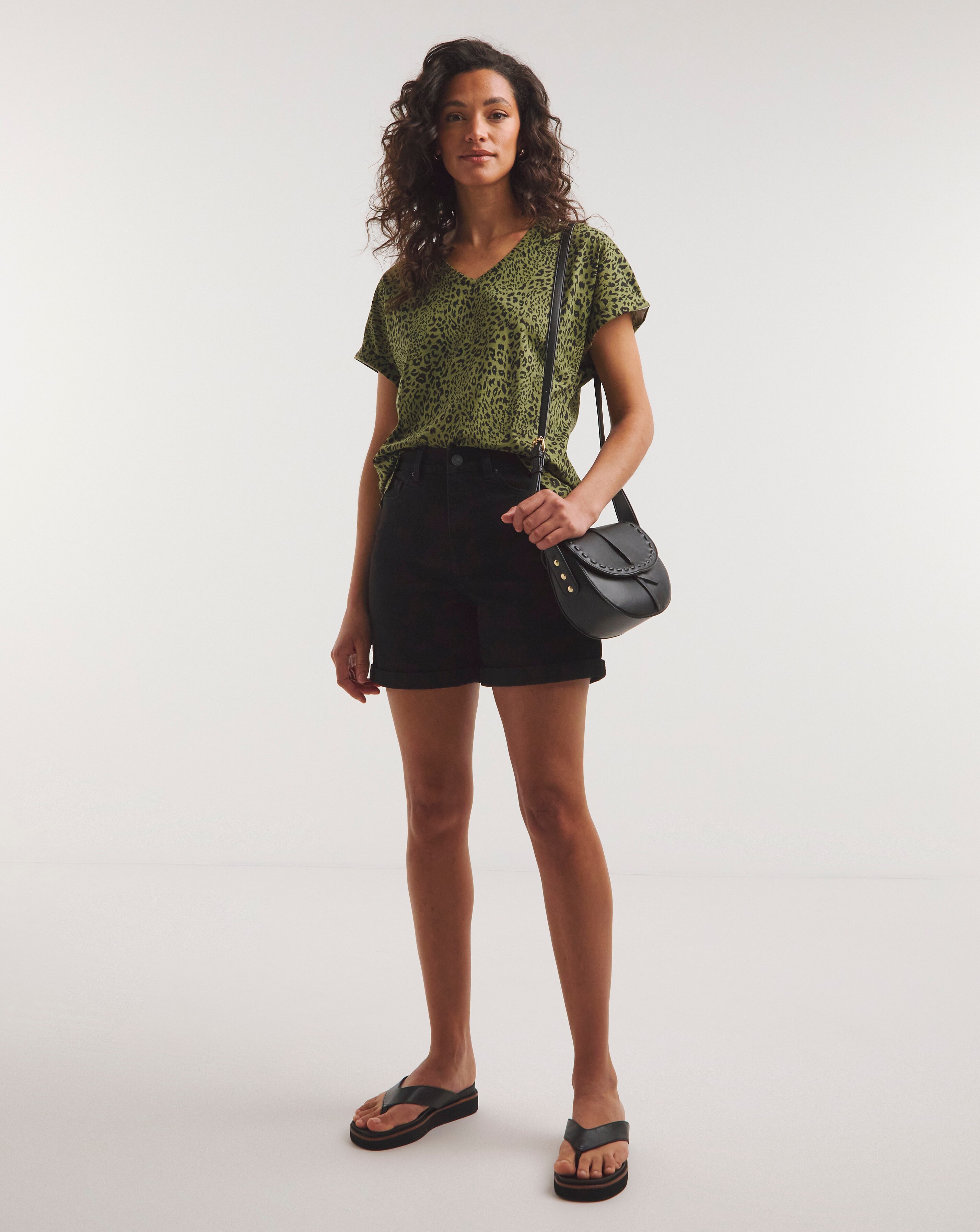 Simply Be Black 24/7 Mid Shorts