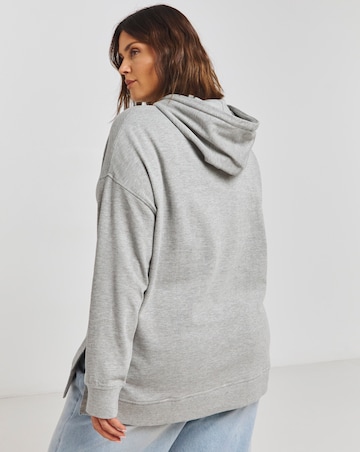 Grey Marl Core Oversized Hoodie