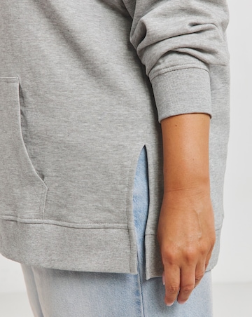 Grey Marl Core Oversized Hoodie