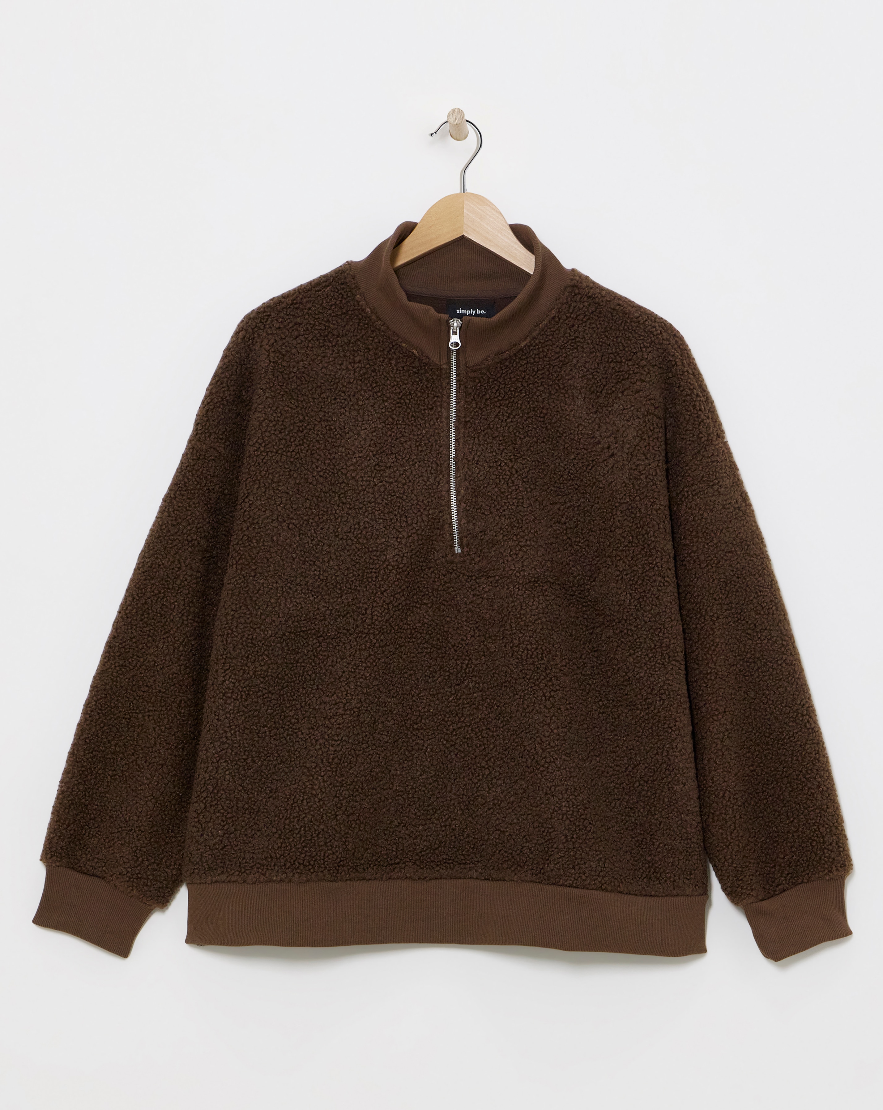 Teddy Zip Collar Sweatshirt