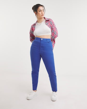 Cobalt Slim Mom Jean