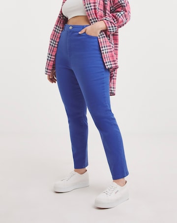 Cobalt Slim Mom Jean