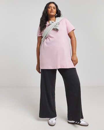 Blush & Black 2 Pack Longline V Neck T-Shirt