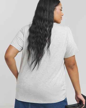 Grey Marl Diamante T-Shirt