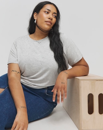 Grey Marl Diamante T-Shirt