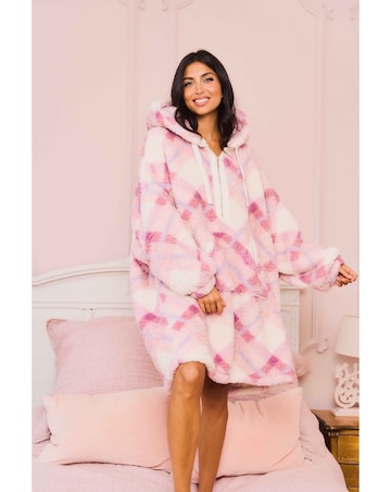 Jim Jam the Label Oversized Check Hoodie