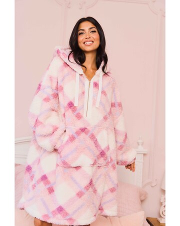 Jim Jam the Label Oversized Check Hoodie