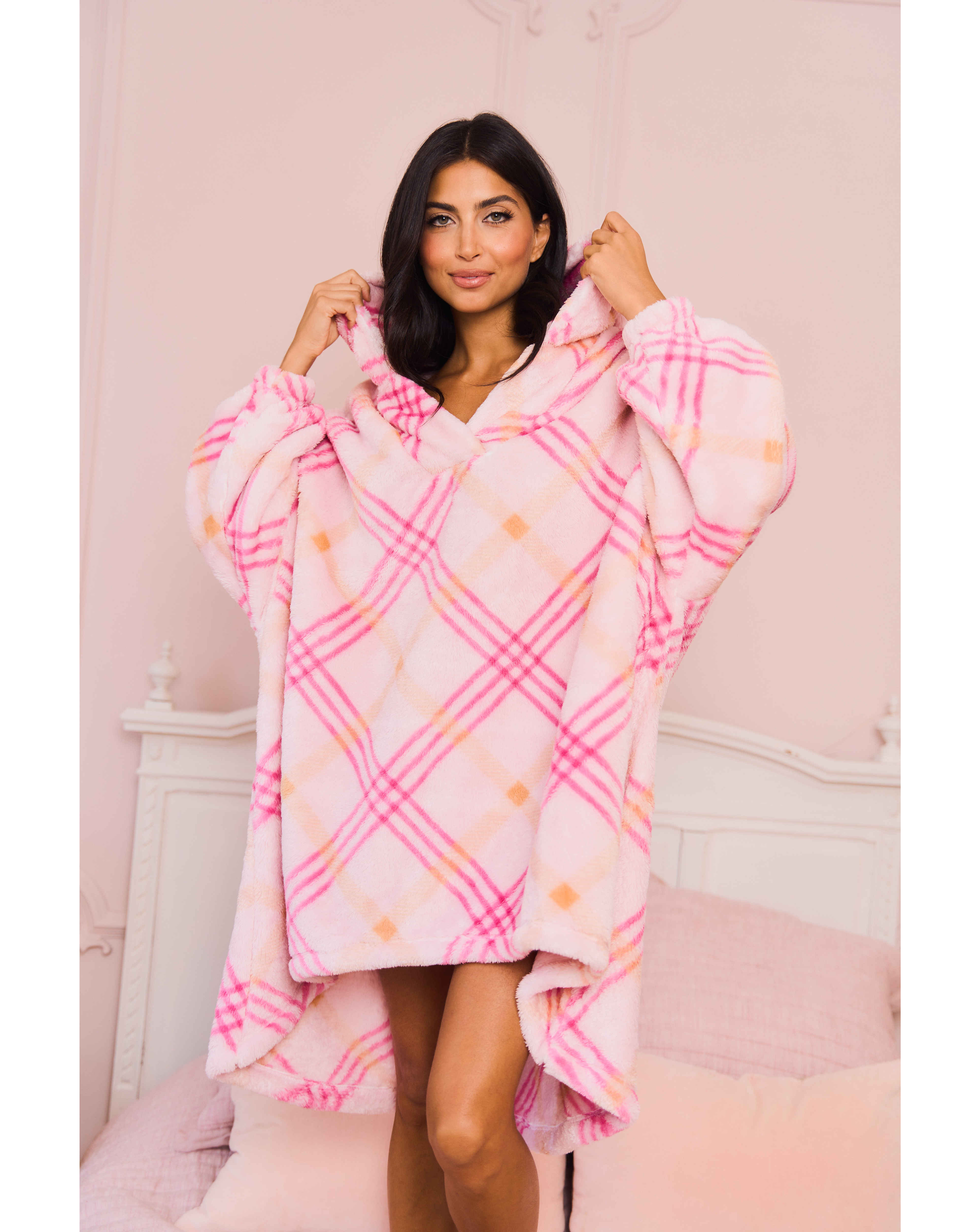 Jim JamTheLabel Oversized Check Hoodie