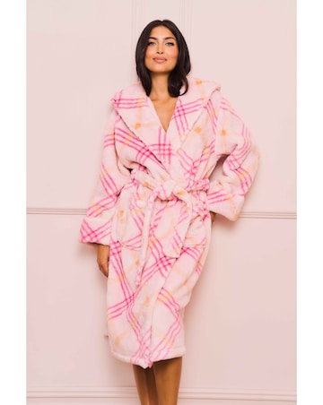 Jim Jam The Label Fleece Check Dressing Gown