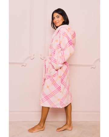 Jim Jam The Label Fleece Check Dressing Gown