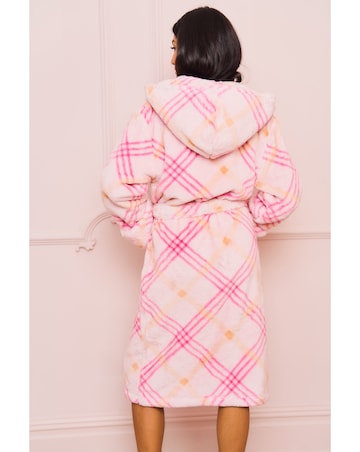 Jim Jam The Label Fleece Check Dressing Gown