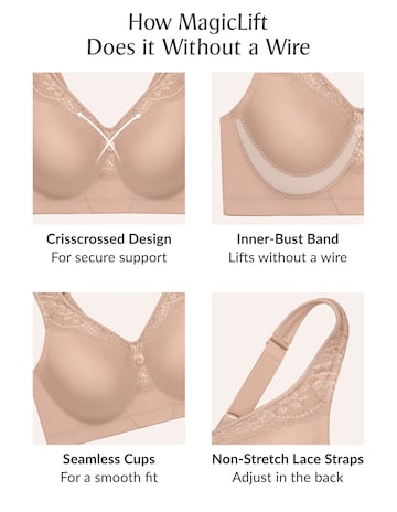 Glamorise Plus Size MagicLift Seamless Bra 1007