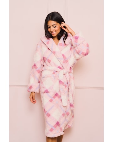Jim Jam The Label Check Dressing Gown