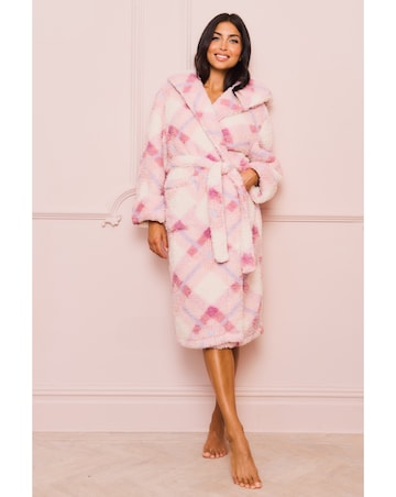 Jim Jam The Label Check Dressing Gown