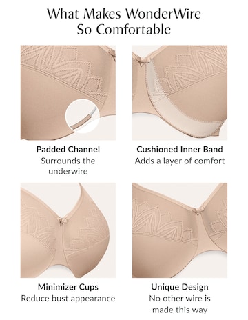 Glamorise Plus Size WonderWire Minimizer Bra 9003