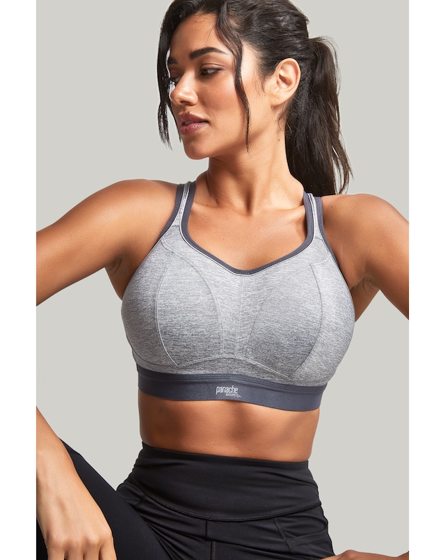 Panache Boundless Grey Marl Moulded Non Wired High Impact Sports Bra