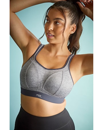 Panache Boundless Grey Marl Moulded Non Wired High Impact Sports Bra