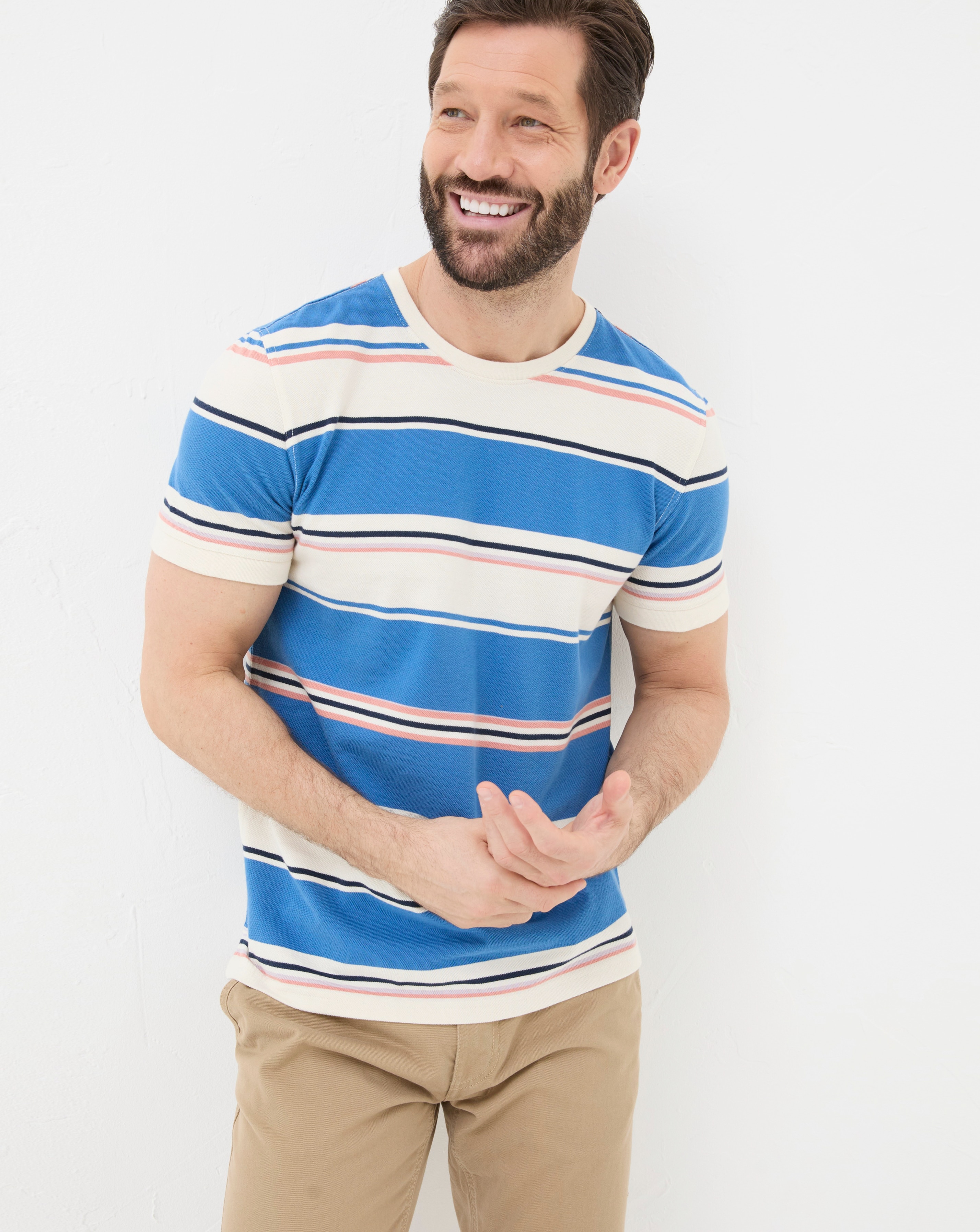 FatFace Pique Stripe T-Shirt
