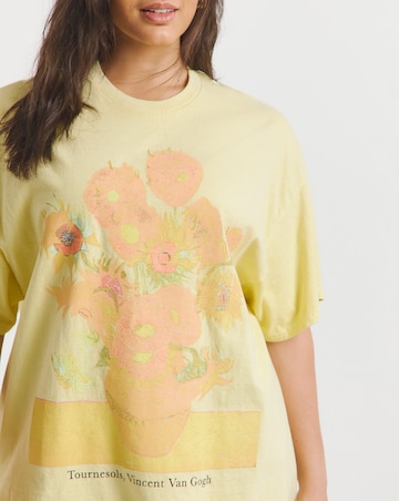 Simply Be Washed Yellow Van Gogh License T-Shirt