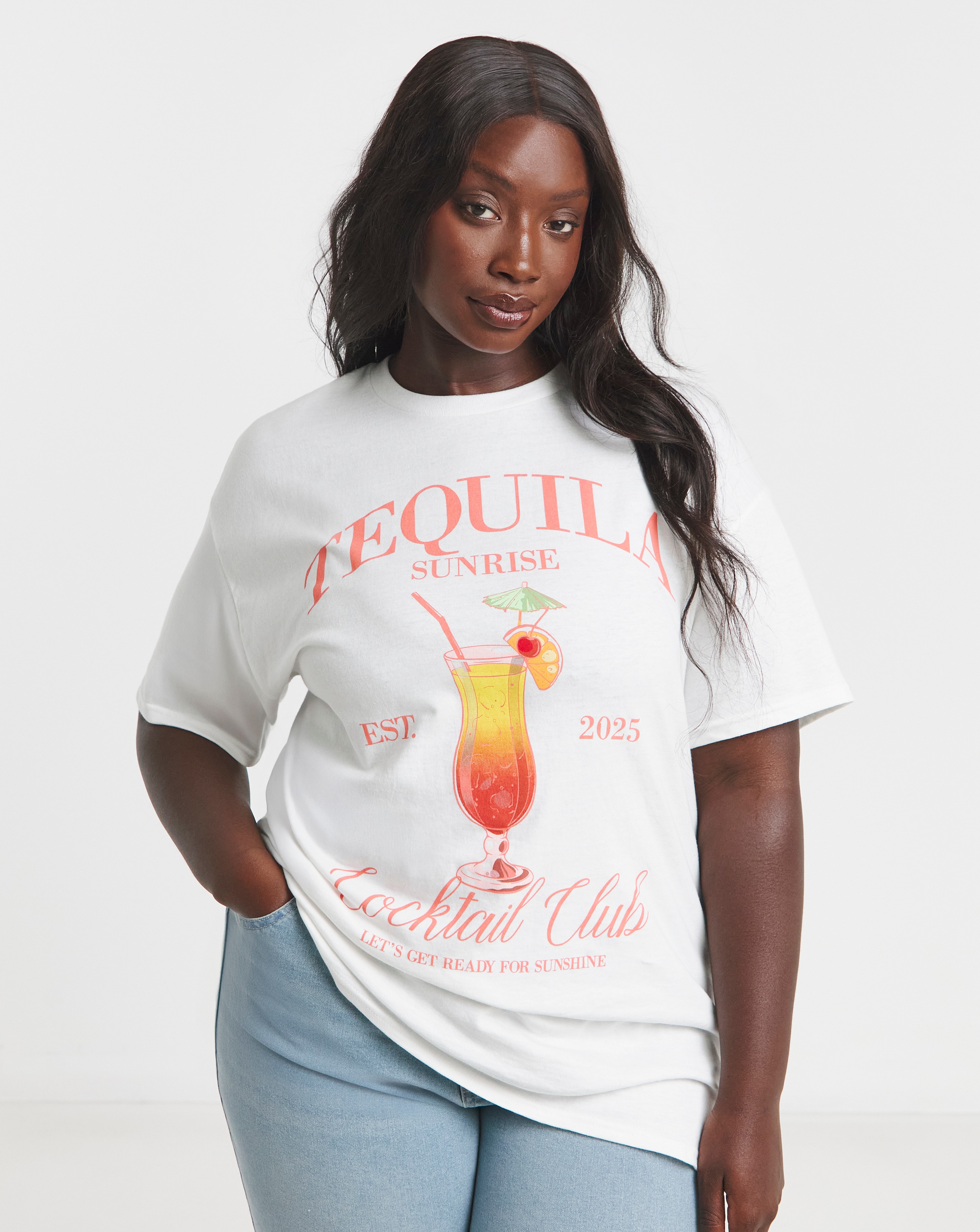 Tequila Sunrise Slogan T-Shirt
