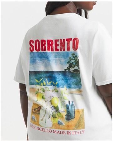 Simply Be White Sorrento Slogan T-Shirt